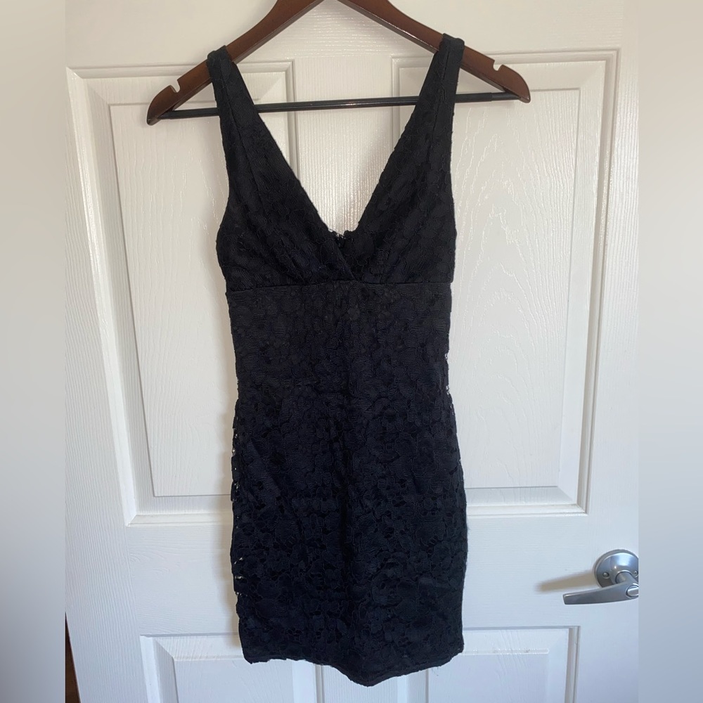 TOP SHOP LACE BLACK COCKTAIL DRESS